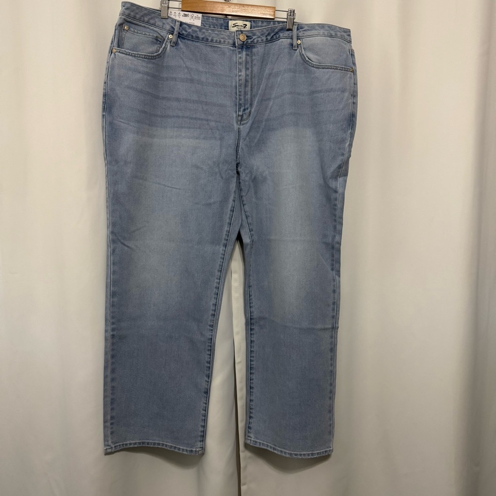 Seven7 Women’s Loose Straight High Rise Jeans Plus Size: 22W - Picture 1 of 10